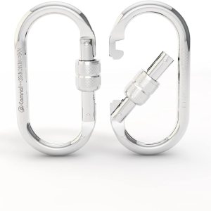 Heavy Duty Carabiner Steel O Ring Locking Carabiner 25KN (About 5620 lbs) Screw Lock Carabiner Carabiner Clip for Rock Climbing, Mountaineer, Aerial Heavy Duty Carabiner Steel O Ring Locking Carabiner 25KN (About 5620 lbs) Screw Lock Carabiner Carabiner Clip for Rock Climbing, Mountaineer, Aerial