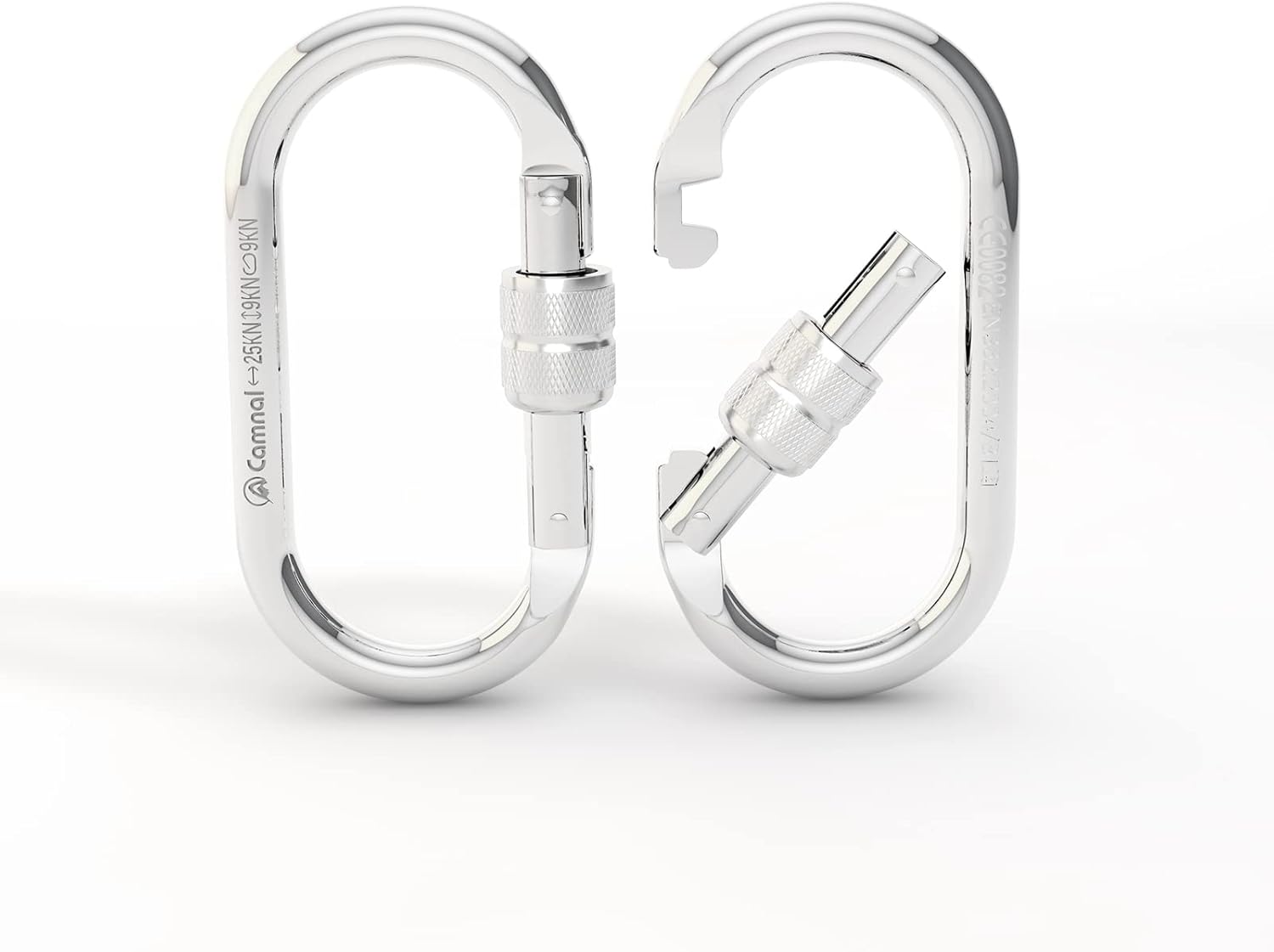 Heavy Duty Carabiner Steel O Ring Locking Carabiner 25KN (About 5620 lbs) Screw Lock Carabiner Carabiner Clip for Rock Climbing, Mountaineer, Aerial