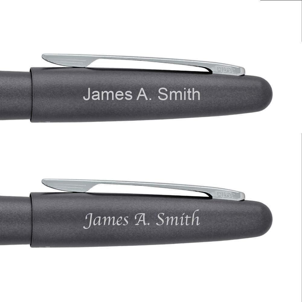PILOT Bolígrafo Metropolitan Retro Pop con grabado – Personalizado con tu nombre (gris)