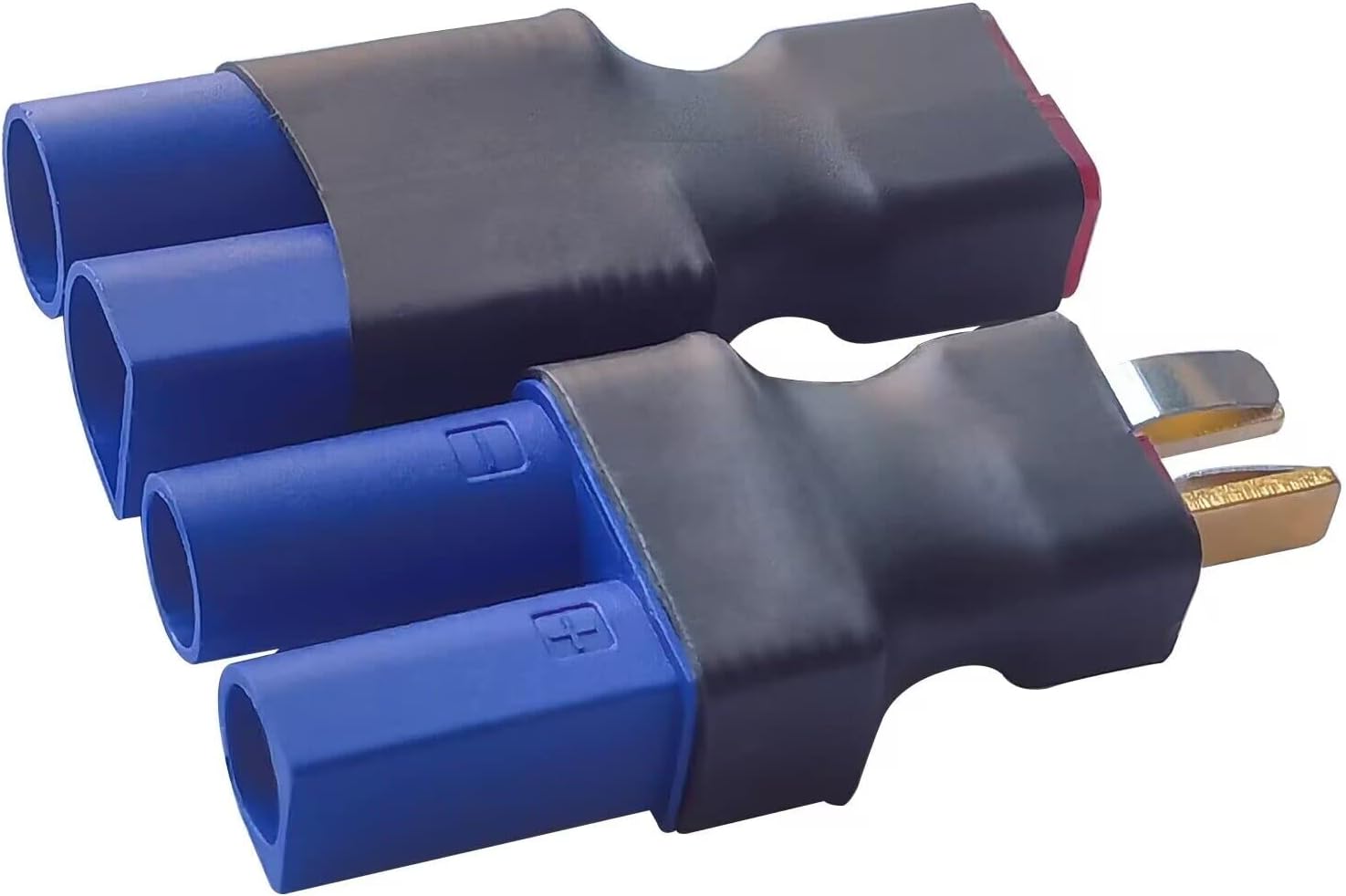 2 pares EC5 a T-Plug Deans estilo macho hembra RC adaptador EC5 macho a T enchufe hembra, EC5 hembra a T-Plug macho compatible con Arrma E-flite