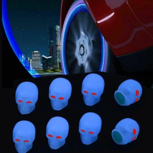 4 tapas universales fluorescentes para válvulas de neumáticos, tapas luminosas para válvulas de aire de neumáticos, cubiertas iluminadas para 4 tapas universales fluorescentes para válvulas de neumáticos, tapas luminosas para válvulas de aire de neumáticos, cubiertas iluminadas para