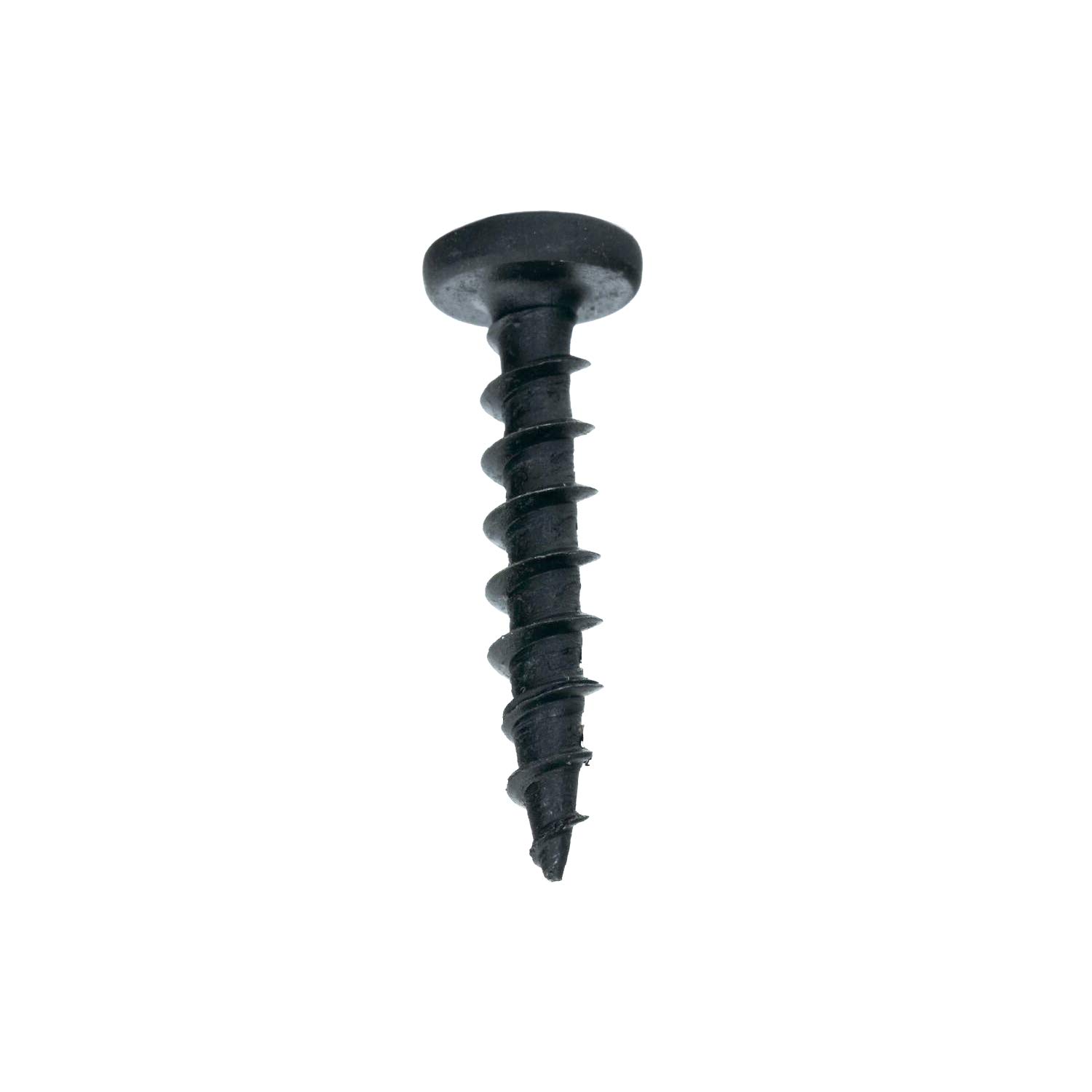 Paquete de 100 tornillos Rok Hardware #10 x 1 pulgada de rosca gruesa profunda, tornillos de cabeza de cacerola de fosfato negro, madera MDF
