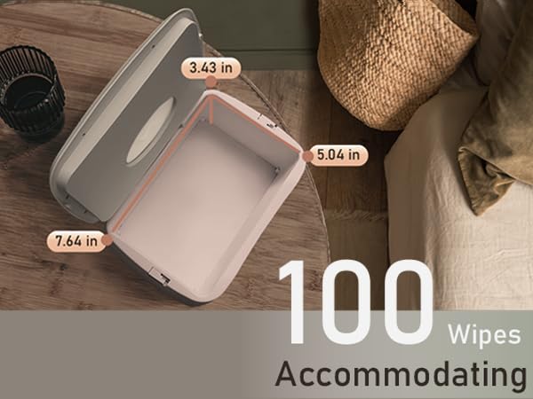 Calentador de toallitas húmedas para bebés, dispensador, soporte y funda, con interruptor de encendidoapagado fácil de presionar, solo disponible en