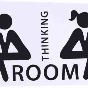 Leadigol Thinking Room – Calcomanías de pared de 2.8 x 3.9 in de PVC extraíbles, decoración de baño, calcomanías de decoración de inodoro, arte Leadigol Thinking Room – Calcomanías de pared de 2.8 x 3.9 in de PVC extraíbles, decoración de baño, calcomanías de decoración de inodoro, arte