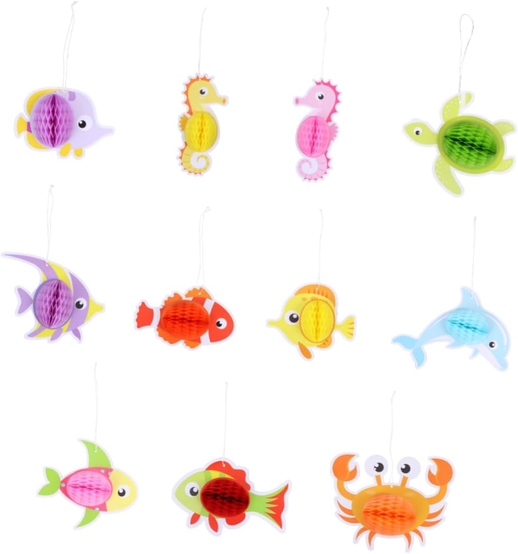 TOYANDONA 22 unidades de bolas de panal de abejas de animales, decoraciones de techo, bolas de papel de nido de abeja, bolas de tejido de panal