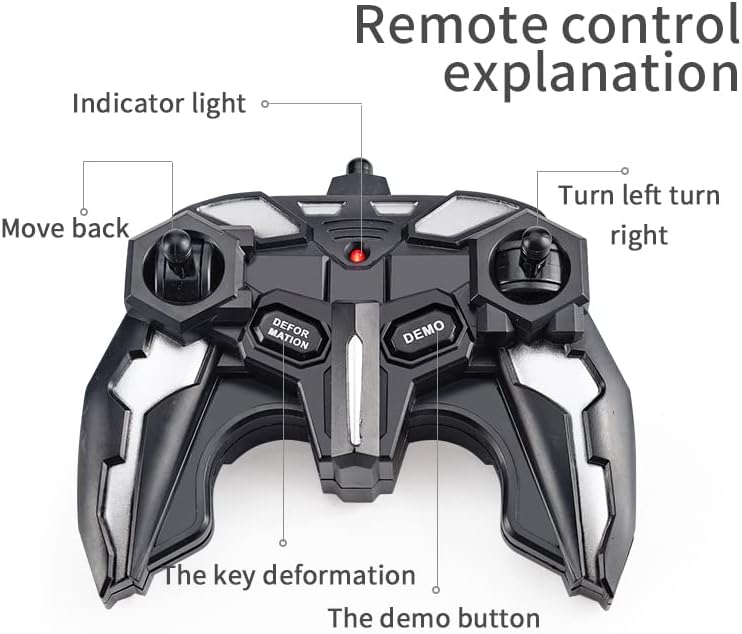 Remote Control Car – Transform Robot RC Cars Contains All Batteries One-Button Deformation and 360 Degree Rotating Drifting, Present Christmas
