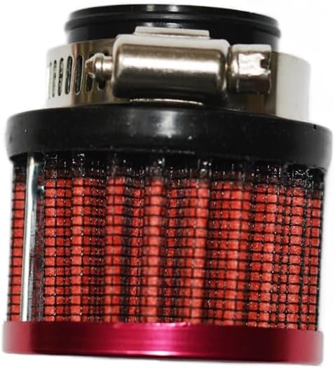 Abrazadera de extremo de goma universal para automóvil de 0.984 in 1 “filtro de aire de admisión con abrazadera ajustable (rojo)