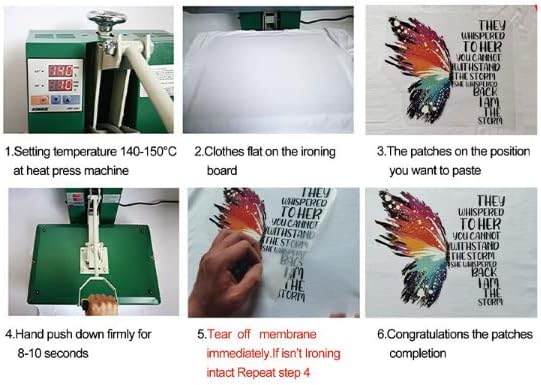 2 parches de transferencia de calor para planchar con diseño de ropa, calcomanías lavables para planchar para camisetas, sombreros, chaquetas,