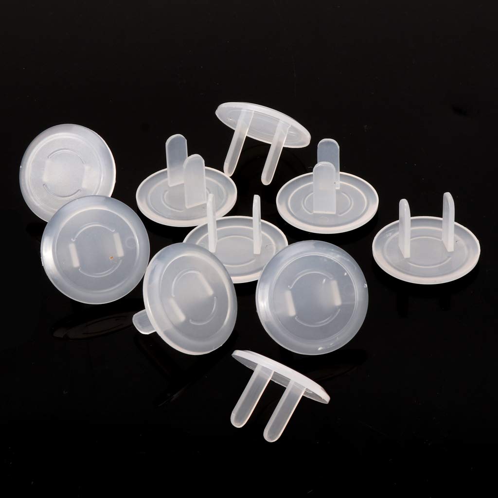 10 unids EE.UU. Niños Seguridad Eléctrica Toma De Enchufe Cubierta Del Bebé Anti Choque Eléctrico Protector Socket Cubierta Placa Plata
