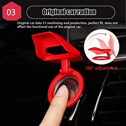 Great luck – Cubierta de aluminio para interruptor de arranque y parada del motor, 1 piezasjuego (rojo) para Honda