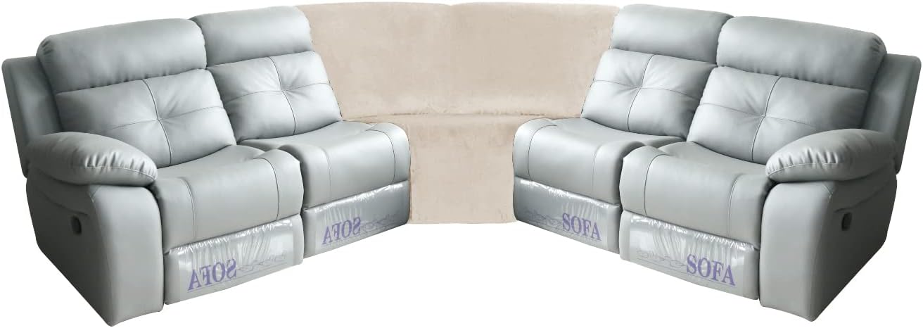 TOPCHANCES Funda de sofá esquinero de 1 pieza, funda de asiento de esquina adicional, funda de sofá reclinable seccional, funda de terciopelo