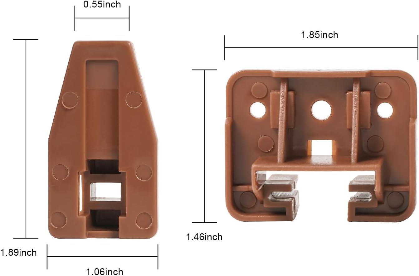 Guías deslizantes de cajones de plástico, paquete de 10 tapones para cajones de tocador, piezas de repuesto, kit de reparación de rieles de cajones