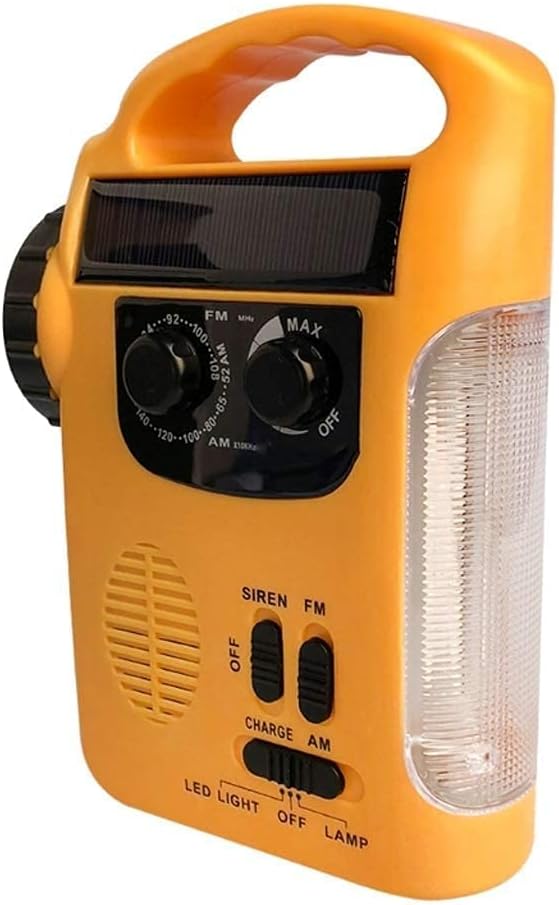 AMFM Radios Solar Crank NOAA Weather Radio for Emergency with AMFM Radio Flashlight Reading Lamp