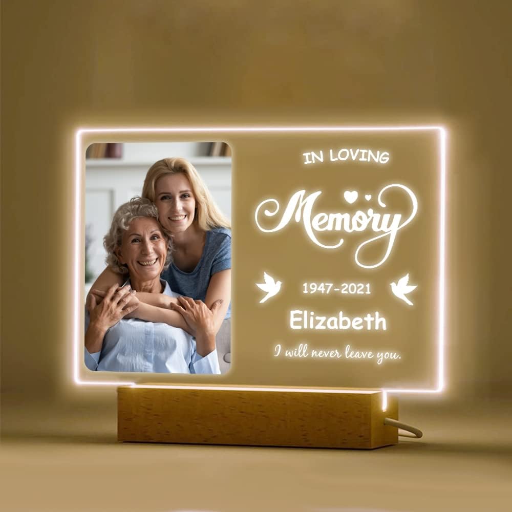 VEELU Regalos conmemorativos personalizados para la pérdida de mamá, regalos personalizados en memoria de un ser querido, regalos de condolencias,