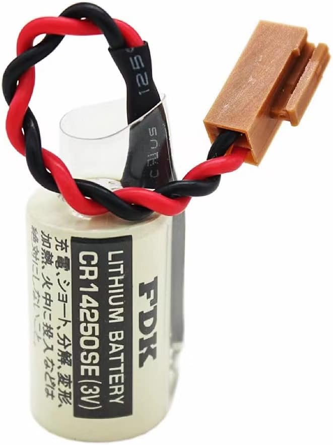2 piezas CR14250SE 3V PLC baterías de litio para Sanyo FDK 12AA PLC batería 1747-BA fuente de alimentación de reserva con enchufe marrón