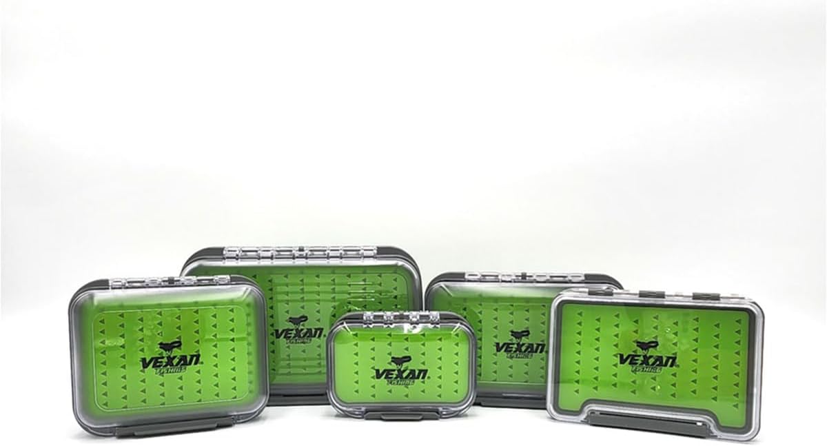 Vexan Caja delgada de una cara para pesca en hielo con inserto de silicona para Bluegills, Crappie, Jumbo Perch, Lucio, Walley y mucho más