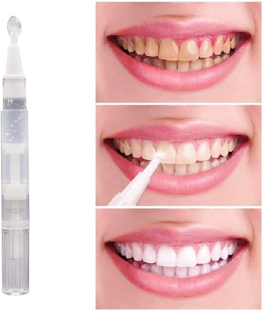 10 bolígrafos de gel blanqueador de dientes de 0.07 onzas líquidas, bolígrafo de limpieza oral, gel seguro de peróxido de carbamida al 44%, más de