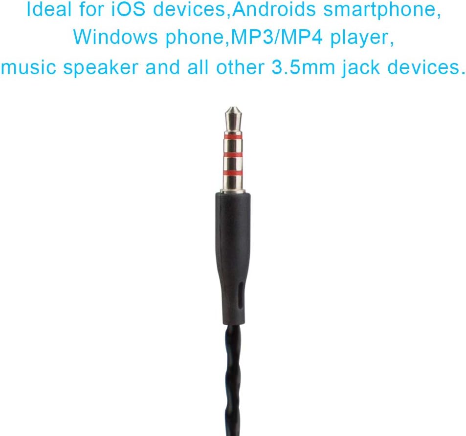 Paquete de 3 auriculares con control remoto y micrófono, auriculares findTop in ear de latón, aislamiento de ruido, sin enredos, para teléfonos
