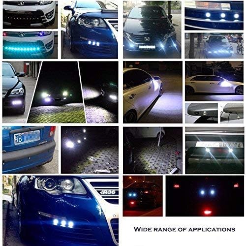 LEADTOPS Luces LED Eagle Eye, paquete de 10 luces LED de 12 V, ultrafinas de 0.906 in, luz antiniebla, DRL, luces de circulación diurna, kit blanco