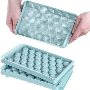ACGSS – Paquete de 2 bandejas redondas para cubitos de hielo, 66 piezas, molde redondo para cubitos de hielo, perfecto para enfriar bebidas, café, ACGSS – Paquete de 2 bandejas redondas para cubitos de hielo, 66 piezas, molde redondo para cubitos de hielo, perfecto para enfriar bebidas, café,