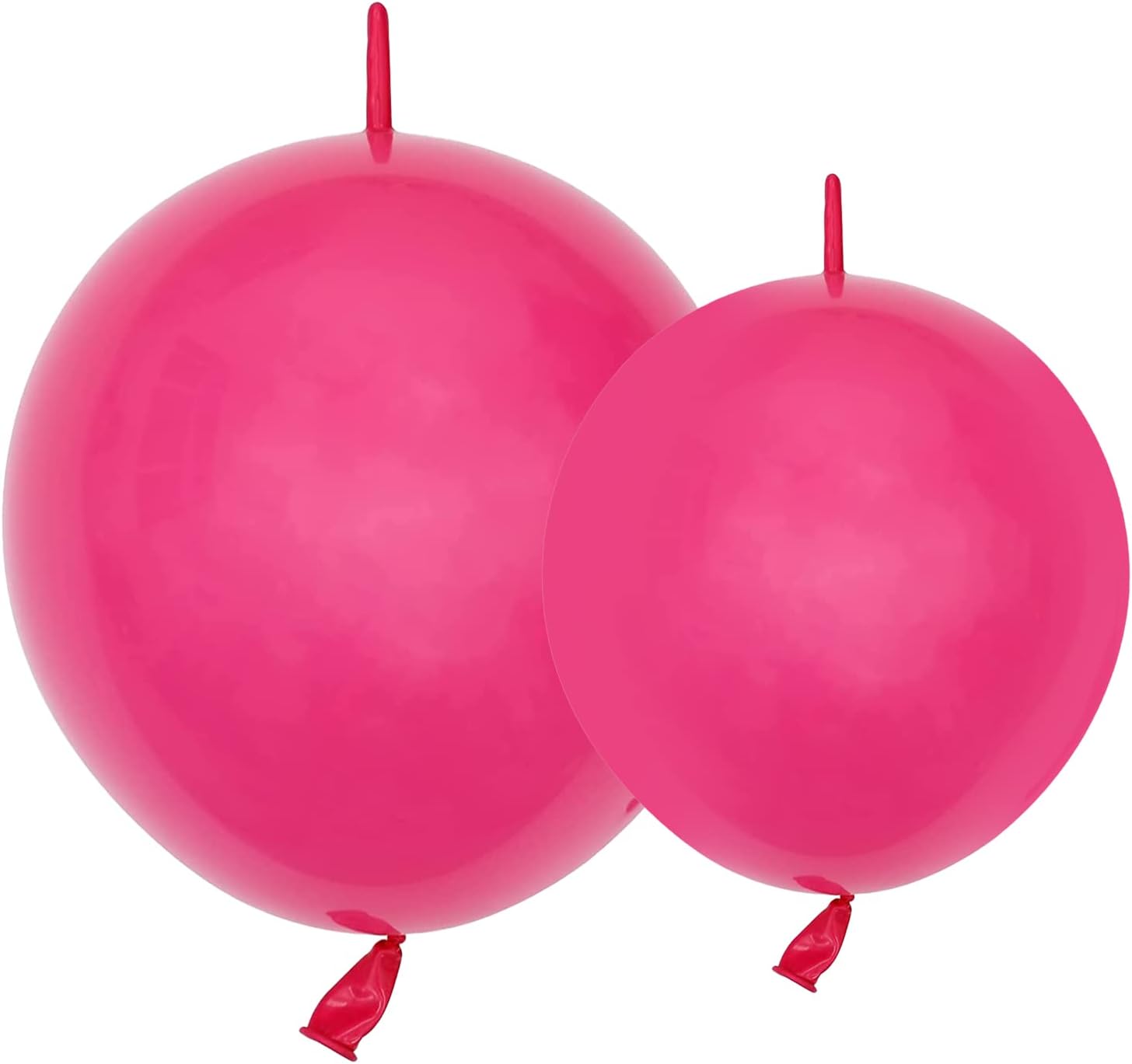 Globo de látex rosa intenso de 6 pulgadas y 12 pulgadas, 200 globos de enlace rápido, globos enlazables para decoración de fiestas