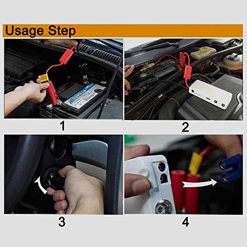 Cable de arranque de batería de emergencia EC5 conector para 12 V portátil de arranque de coche Jump Pack Jump Box Batería Alligator Clamp Clip