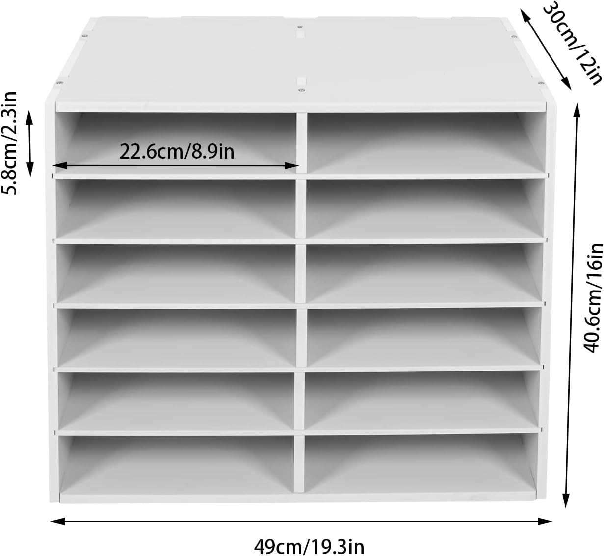 Organizador clasificador de archivos ajustable de PVC, organizador de literatura para escritorio, centro de correo, gabinete de almacenamiento de