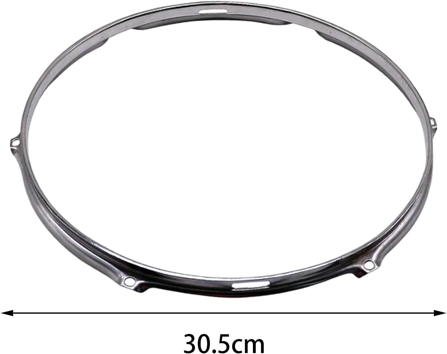 Arro de batería de 6 agujeros, accesorio musical portátil, aro de 6 agujeros para decoración del hogar, oficina, círculo superior de 12 pulgadas