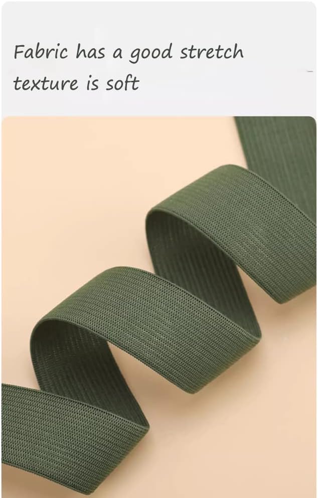 Banda elástica para coser, banda elástica de color para peluca, bandas elásticas de 1 pulgada, 16 yardas, banda elástica de punto, banda elástica,