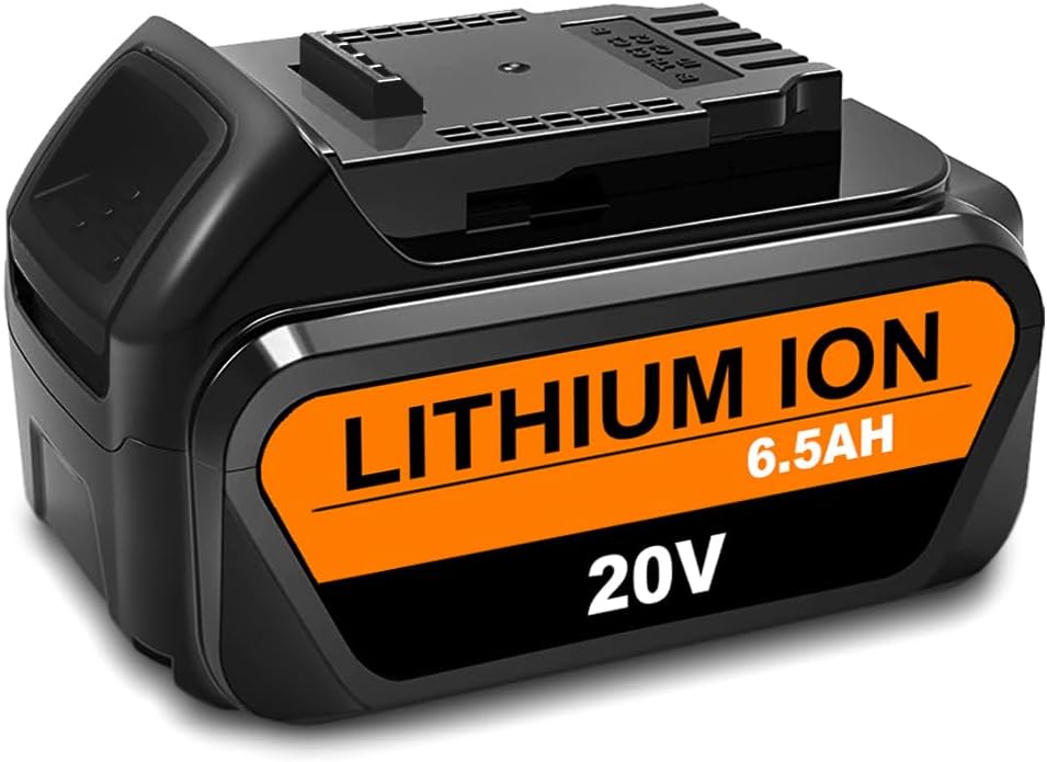 Batería de repuesto de 6.5Ah 20V para Dewalt 20V 6.0Ah DCB206 5.0Ah DCB205Y 4.0Ah DCB204 20V Max XR Batería compatible con batería de litio Dewalt