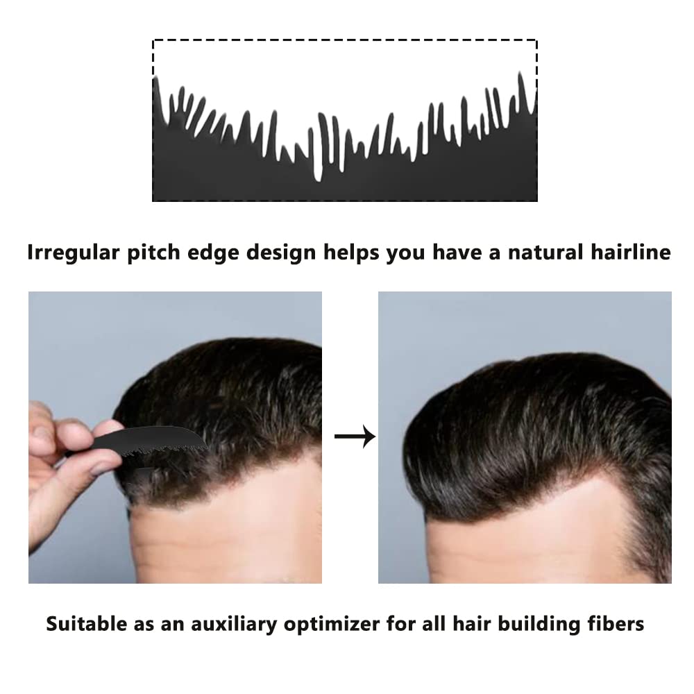 Peine optomizador de línea capilar  Fibras de construcción de cabello fijo potenciador de salón suministros para pérdida y cabello fino, 3 piezas