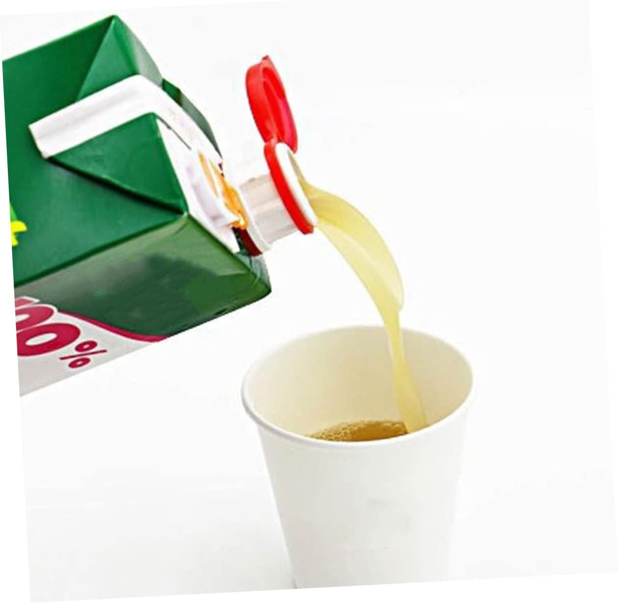 HOMSFOU 2 unids deflector de bebida divisor de bebida caño de bebida vertedor de bebida de leche extensión boca tapa de bebida verter pico jugo