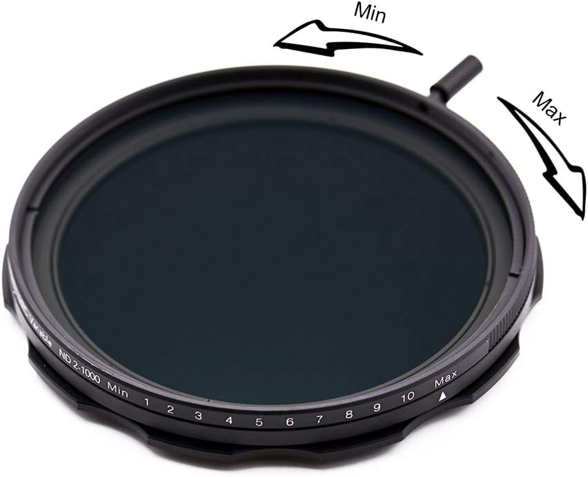 Filtro ND variable de 2.283 in, S-Pro MRC de 16 capas de nano revestimientos, más de 10 paradas ND2-ND1000 graduado de ajuste continuo, kit de paño