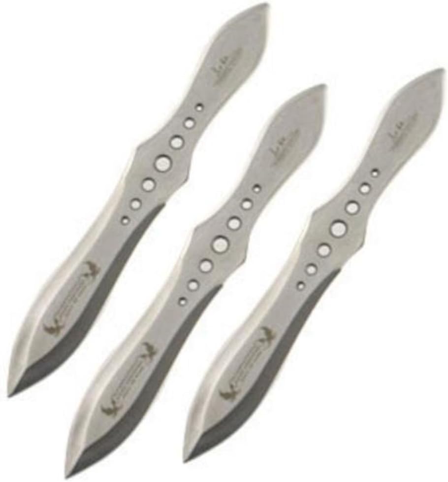 United Cutlery Gil Hibben – Juego de cuchillos para lanzar el Salón de la Fama – Juego de tres piezas, construcción de acero inoxidable de una
