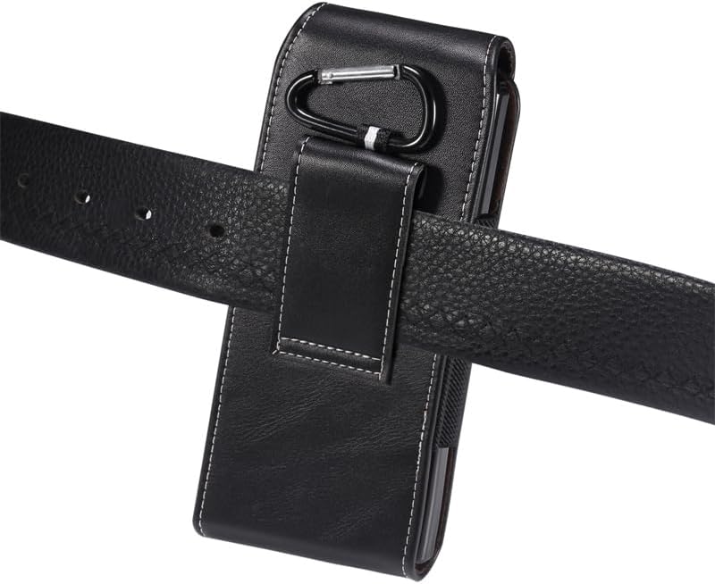 LBYZCASE Funda para teléfono Samsung Galaxy Z Fold 5432 con clip para cinturón, funda clásica de piel sintética con trabilla para cinturón, cierre