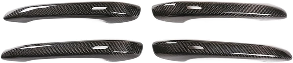 AkosOL Compatible for Porsche Macan 2014-2023 Dry Carbon Fiber Car Exterior Door Handle Cover Trim Sticker Accessories (with Holes)