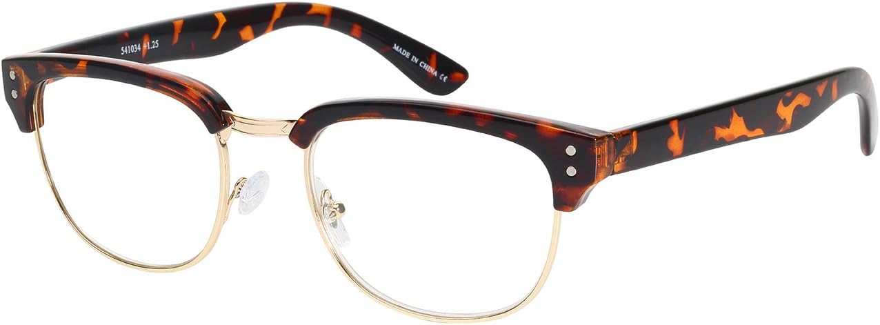 Edge I-Wear Retro Semi-Rimless Horned Rim lectores para hombres SOHO mujeres gafas de lectura E41034