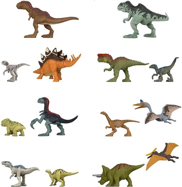 Jurassic World Dominion Dinos Dinosaur Minis Surprise – Juego de cajas combinadas (paquete de 6)
