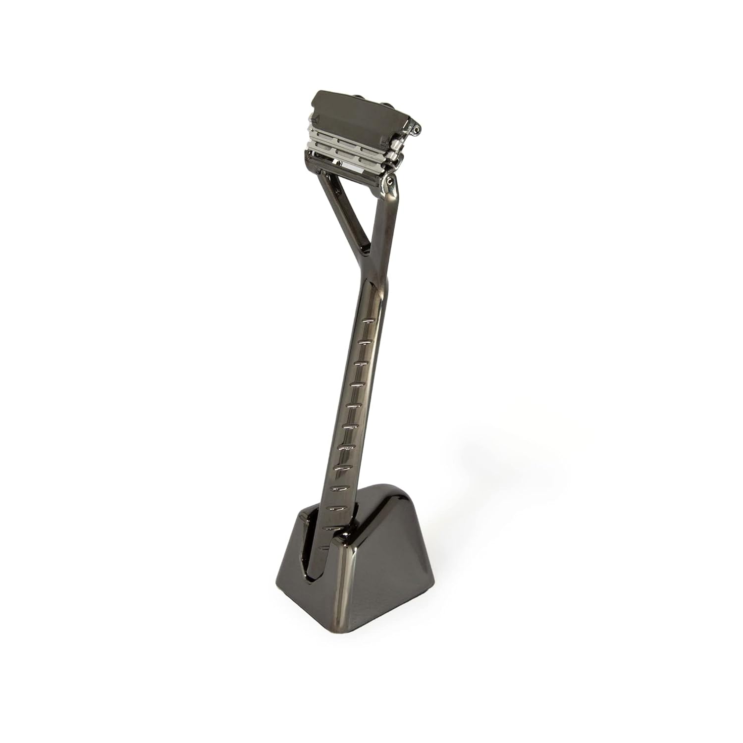 Leaf Shave El juego de maquinilla de afeitar Leaf Mercury incluye 1 maquinilla de afeitar de hojas, 1 soporte para maquinilla de afeitar a juego, 1