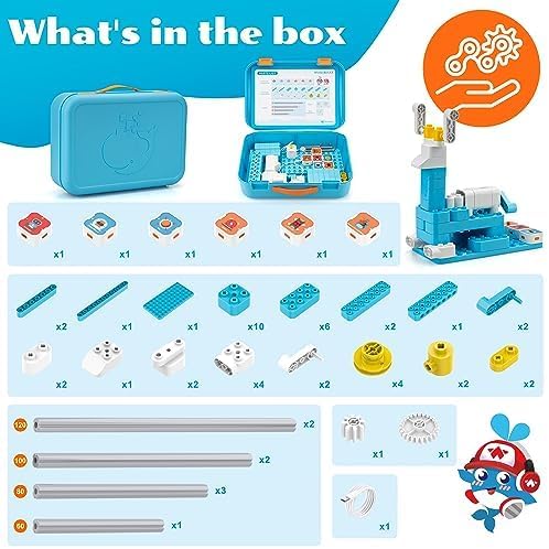 Robot de codificación A3 para niños, juego de construcción STEM de bloques de codificación de múltiples sensores, tutorial basado en historias 12 en