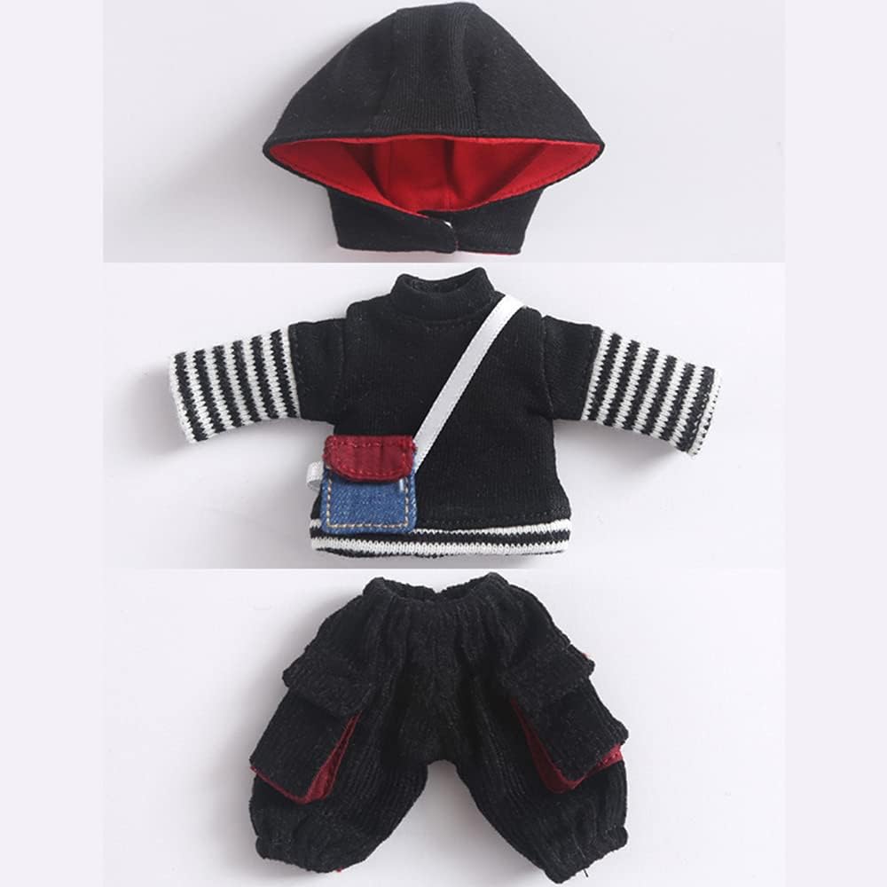 112 BJD – Conjunto de accesorios de muñeca + camisa + pantalones para muñeca OB11, YMY de 4.3 pulgadas, cuerpo de muñeca, GSC, Body9 (Negro)
