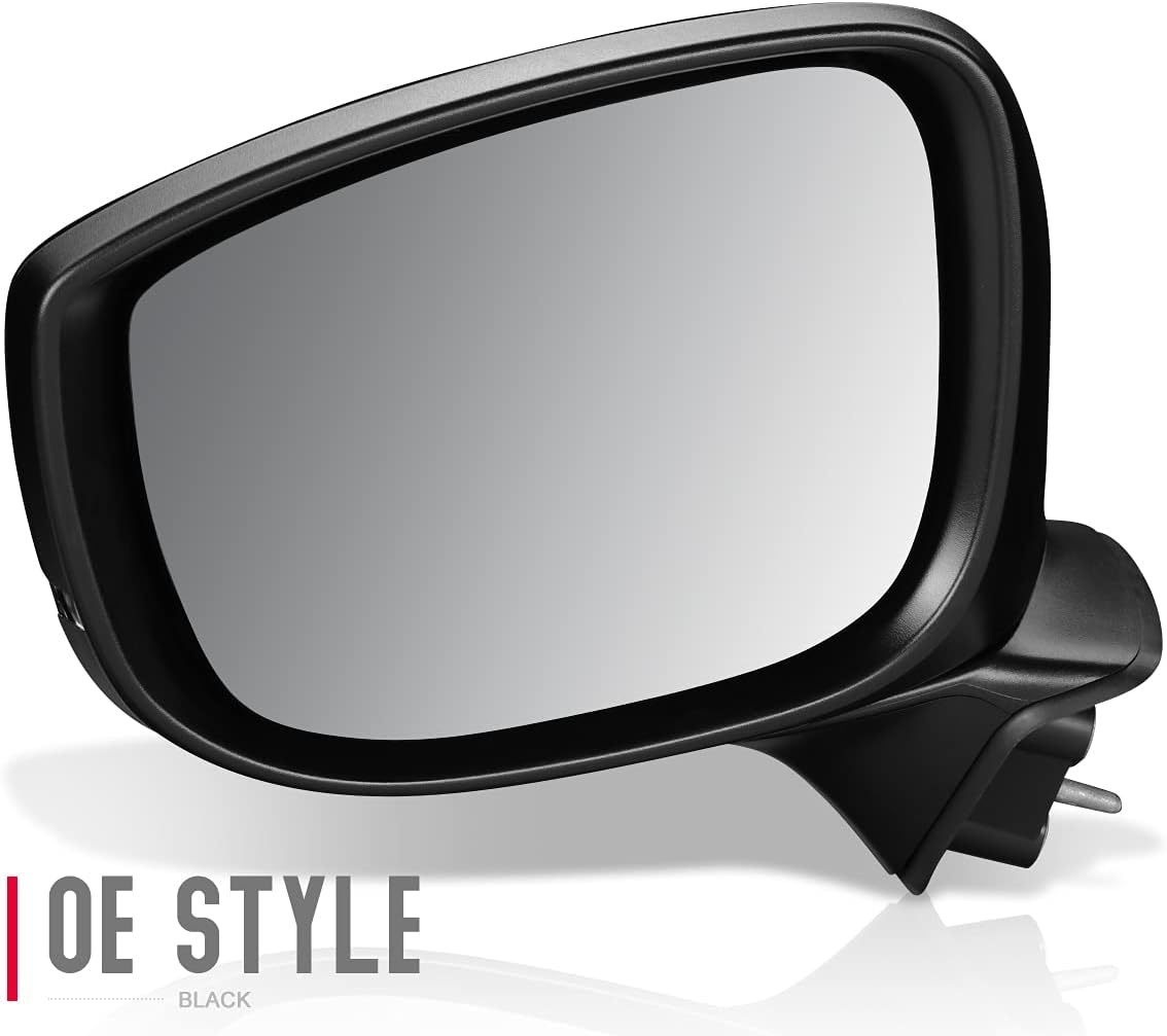 DNA Motoring OEM-MR-MA1320194 – Espejo lateral de ajuste con luz de señal compatible con Mazda CX-9 16-17, sin calefacción