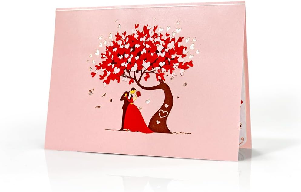 CUTPOPUP – Tarjeta de aniversario emergente, tarjeta de felicitación de boda 3D para jubilación (aniversario romántico)