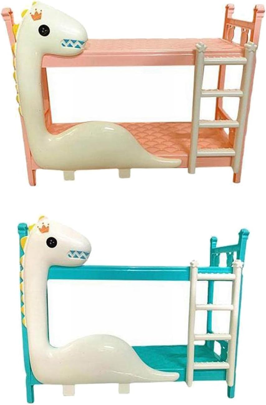 Esquirla 2pcs 112 muñecas literas realistas doble capa camas juguetes dormitorio modelos