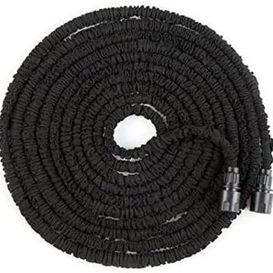 Manguera de jardín retráctil de alta presión para lavado de coche, riego de 25 pies a 200 pies (negro) (color manguera negra, longitud 150 pies) Manguera de jardín retráctil de alta presión para lavado de coche, riego de 25 pies a 200 pies (negro) (color manguera negra, longitud 150 pies)