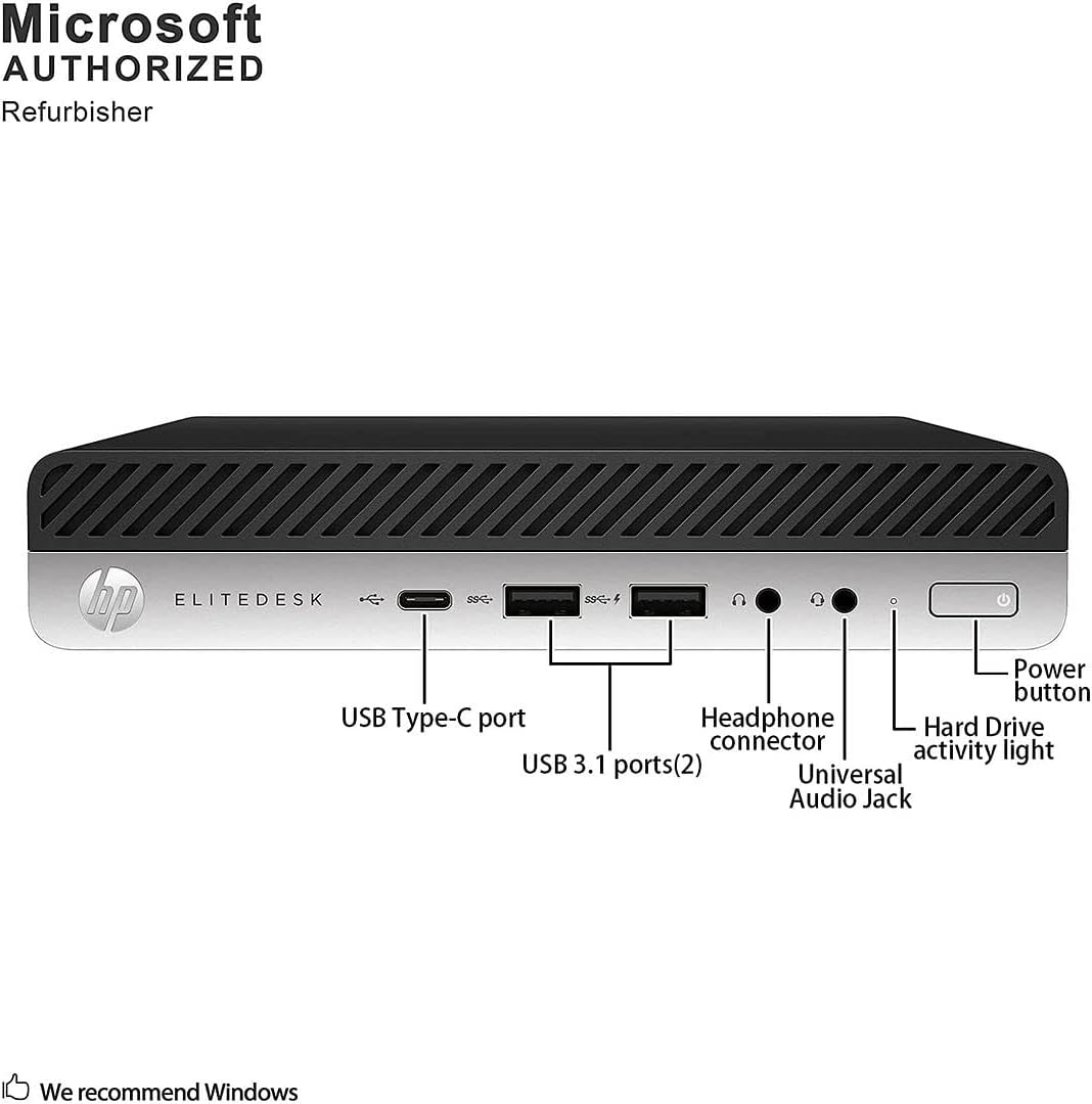HP Mini escritorio 800 G4 Intel i7-8700T hasta 4.00GHz 32GB DDR4 256GB NVMe SSD integrado Wi-Fi BT Dual Monitor compatible con teclado y mouse