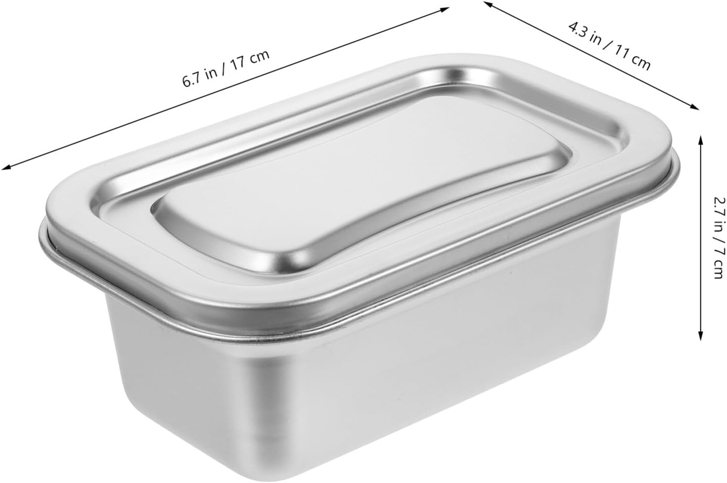 Contenedor de almacenamiento de alimentos de acero inoxidable, mini caja de soporte de helado, caja organizadora de nevera, contenedor de congelador
