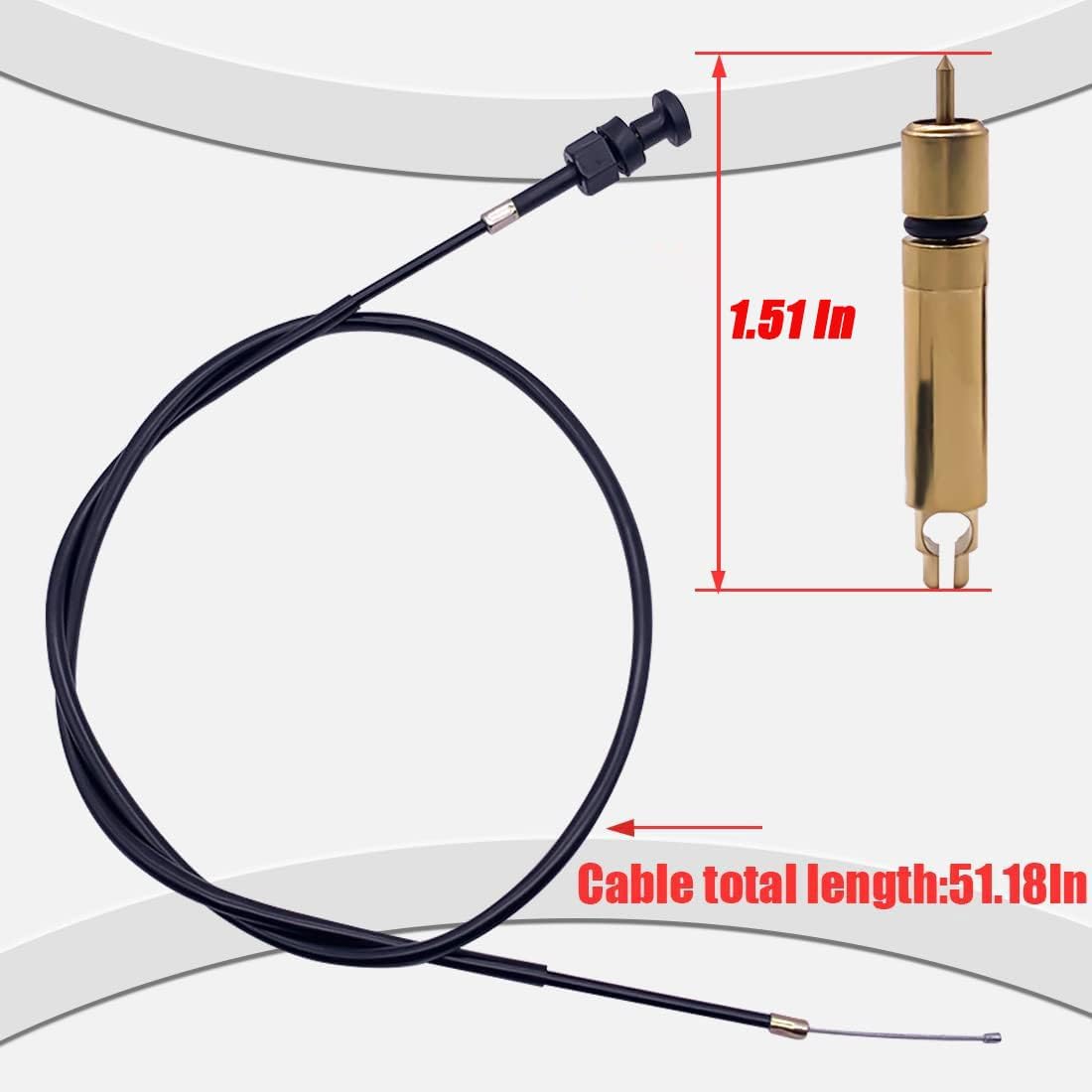 Kit de émbolo de cable de estrangulador y válvula de arranque compatible con Honda TRX350 Rancher 350 Fourtrax 300 350 Foreman 400 Choke Cable