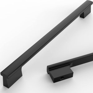 Asidrama Paquete de 10 manijas de gabinete de cocina color negro mate de 9 pulgadas (8.976 in), tiradores de gabinete, accesorios de gabinete de Asidrama Paquete de 10 manijas de gabinete de cocina color negro mate de 9 pulgadas (8.976 in), tiradores de gabinete, accesorios de gabinete de