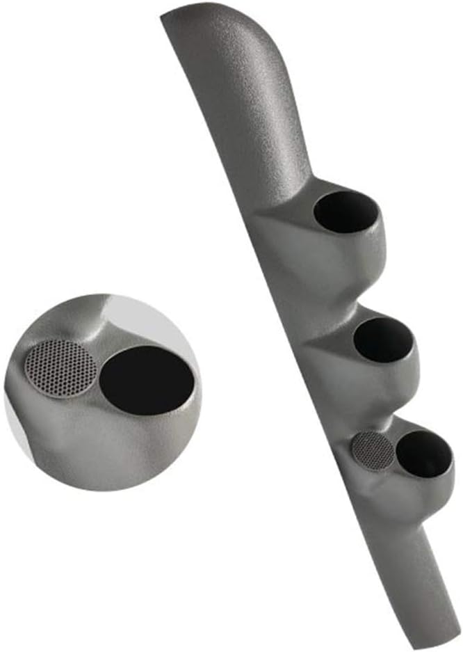 GlowShift Cápsula de calibre triple gris compatible con Dodge Ram Cummins 1500 2500 3500 1998-2002 – Recorte de altavoz de pilar A – Color de